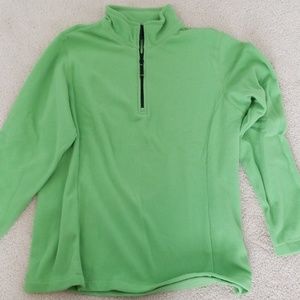 NWOT Lands' End green pullover with mock neck